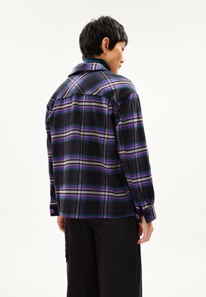 Torinaa check  blouse - purple stone from Brand Mission