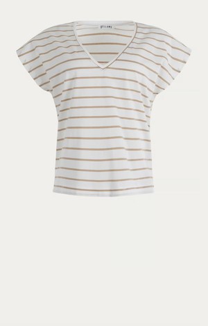Tanita t-shirt - sand stripe from Brand Mission