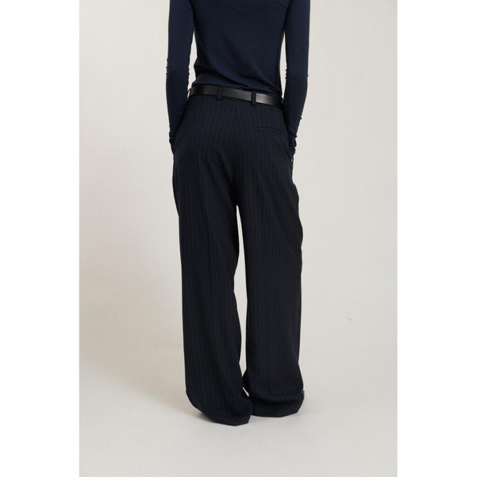 Marjorie broek - navy stripe from Brand Mission