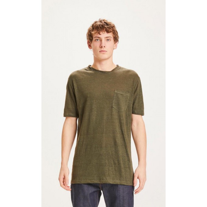 Alder linnen shirt - forrest green from Brand Mission