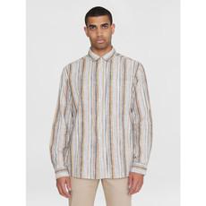Loose linnen shirt - multicolored striped via Brand Mission