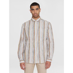 Loose linnen shirt - multicolored striped from Brand Mission