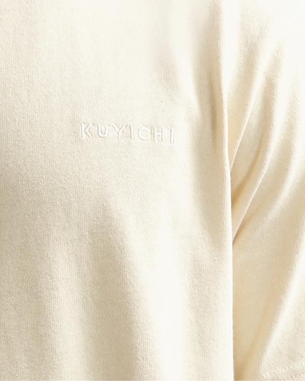 Liam signature t-shirt - Solid Oatmeal-Green from Brand Mission