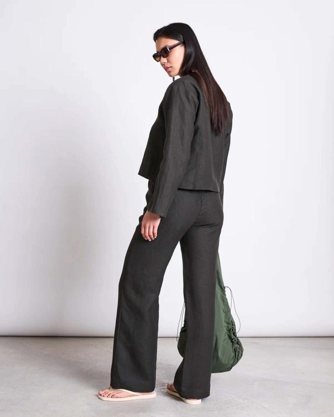 Skagen Tie blouse - dark olive from Brand Mission