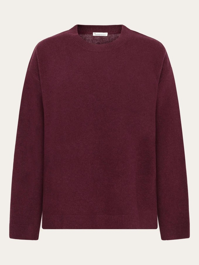 Crewneck lamswol trui - fig from Brand Mission