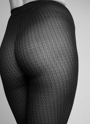 Panty Agnes zwart/grijs - 60 den from Brand Mission