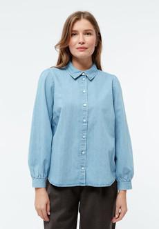 Lyra blouse - Light blue denim via Brand Mission
