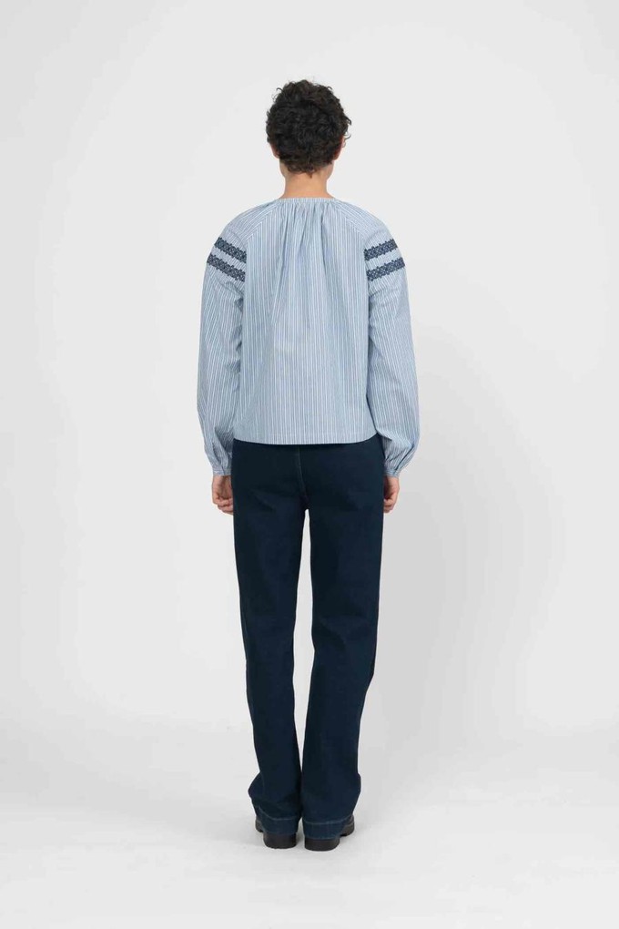 Blouse Rachel - blue stripes from Brand Mission