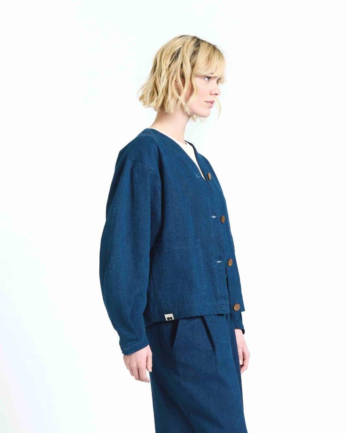 Faan bomber jasje - blue denim from Brand Mission