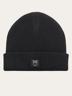 Rib wool beanie - black jet via Brand Mission