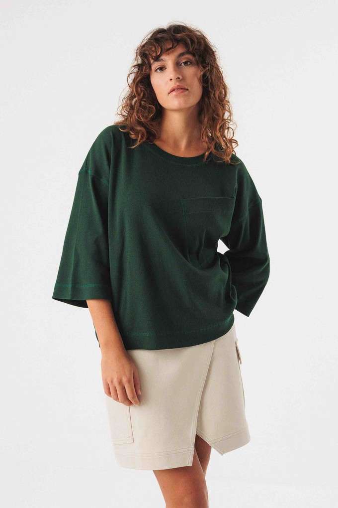 Hendaia top - dark green from Brand Mission