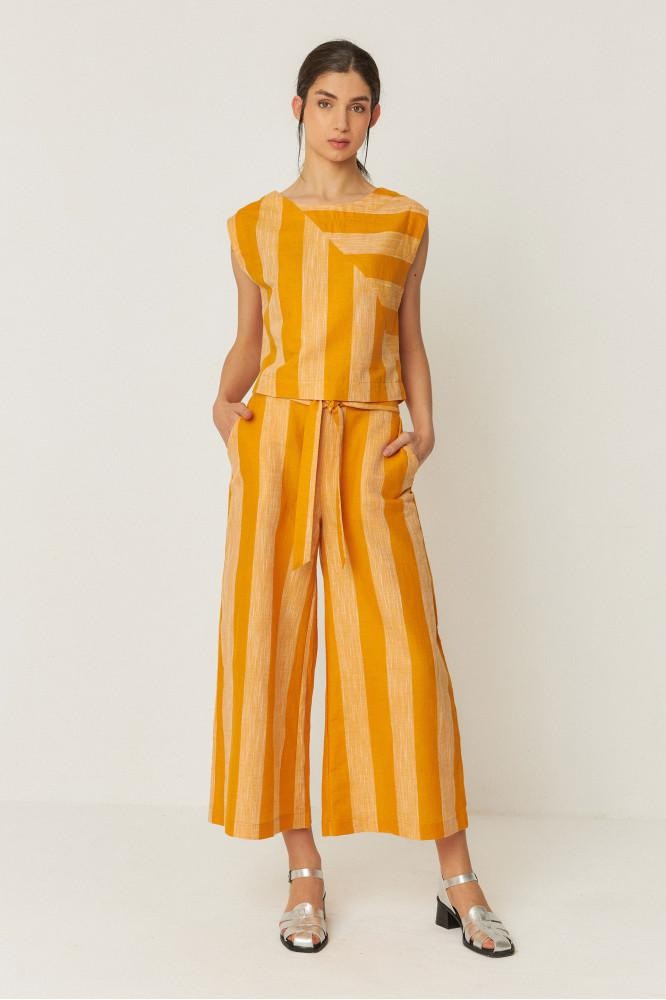Lesia linnen top - stripes from Brand Mission