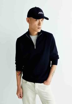 Faabes 1/4 zip knit - night sky via Brand Mission