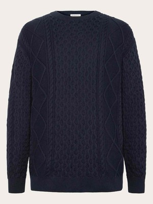 Cable knit sweater - night sky from Brand Mission