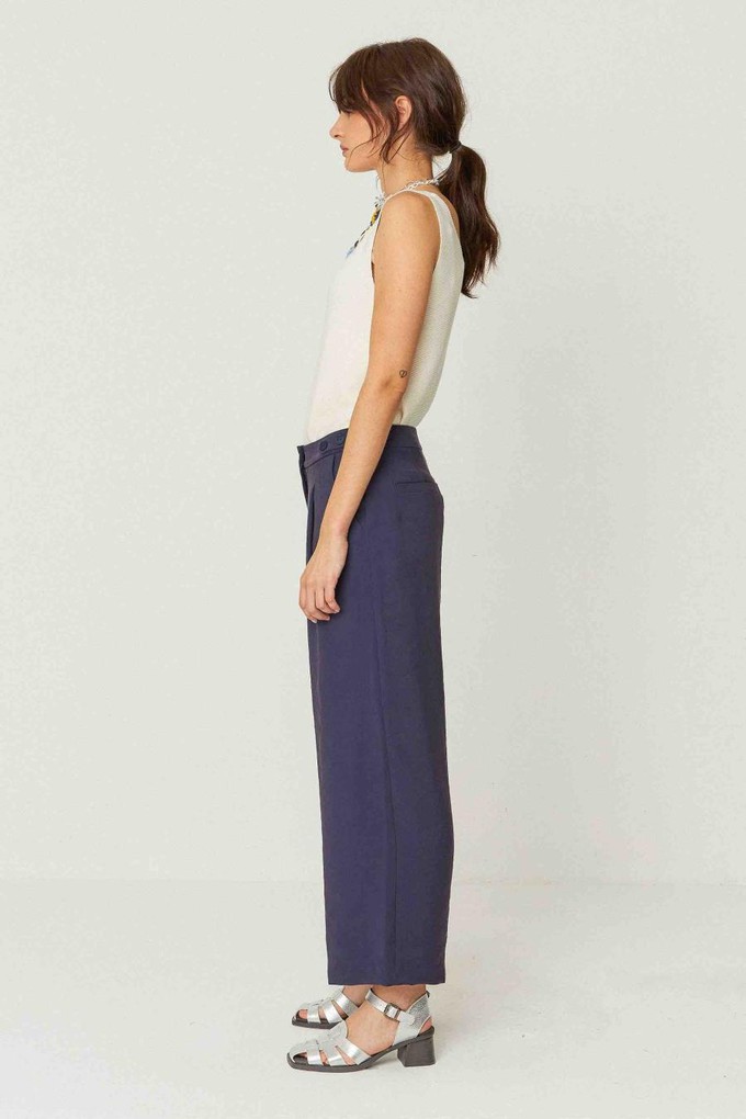 Ilia broek - navy violet from Brand Mission
