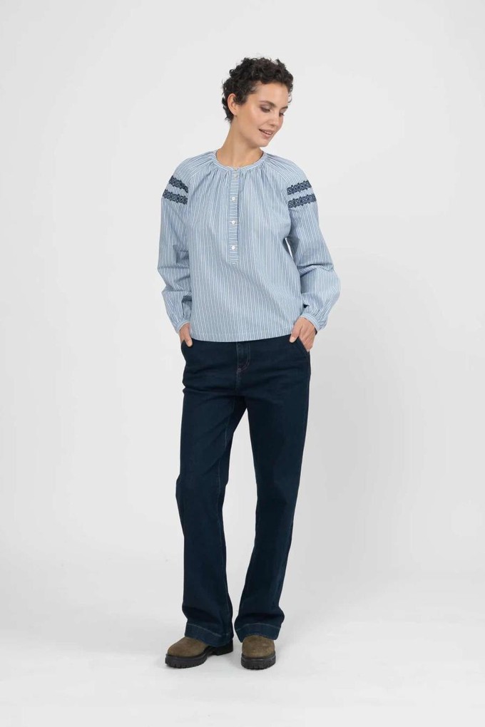 Blouse Rachel - blue stripes from Brand Mission