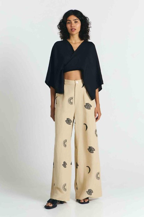 Randa pants embroidery - beige from Brand Mission