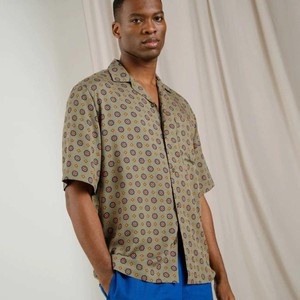 Marstrand shirt - Medaillon Ditsy Green from Brand Mission