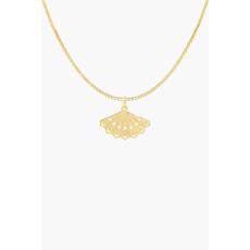 Rosaria fan necklace gold plated - set via Brand Mission