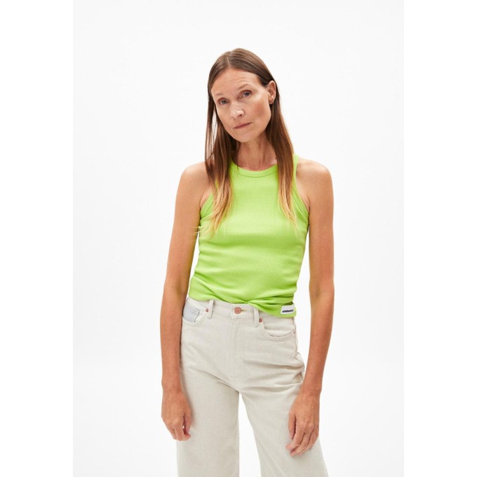 Kanitaa singlet - super lime from Brand Mission