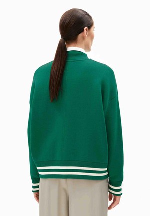 Aalison college jacket - emerald oatmilk from Brand Mission