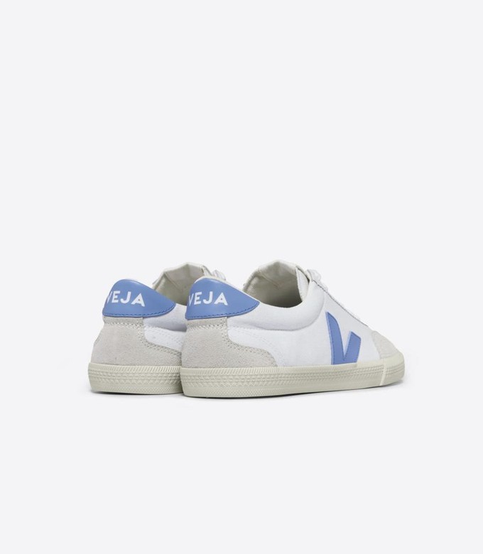 Volley canvas sneaker - white aqua from Brand Mission