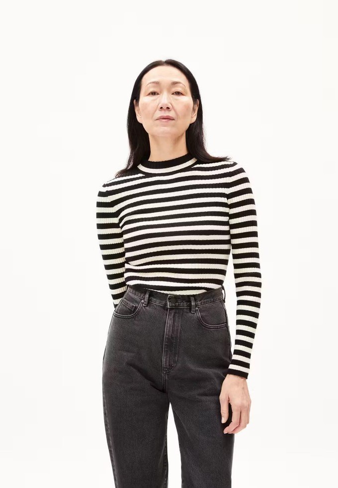 Alaania Striped - Black-oatmilk from Brand Mission