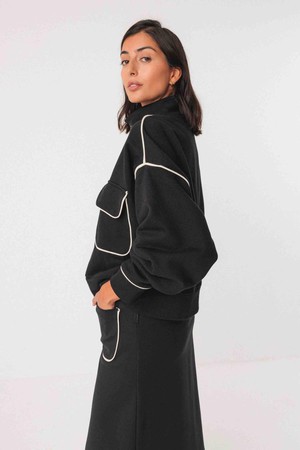 Ianire sweatjasje - zwart from Brand Mission