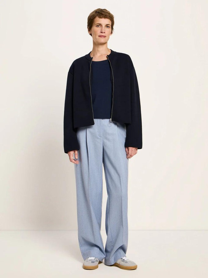 Gebreid kort vest - midnight from Brand Mission