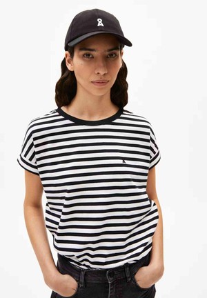 Idaara Stripes t-shirt - White Black from Brand Mission