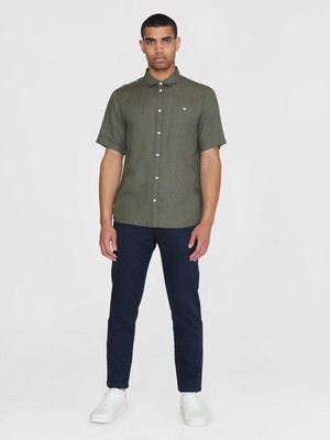 Linnen short sleeve  shirt - burned olive from Brand Mission