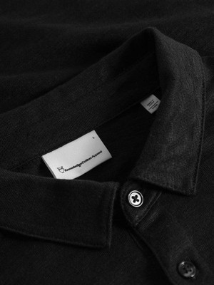Linnen polo - black jet from Brand Mission