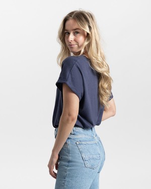 Bella linnen top - dark navy from Brand Mission