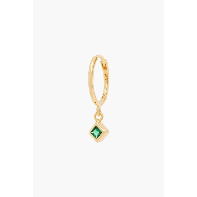 Peacock diamond hoop oorbellen - gold plated from Brand Mission