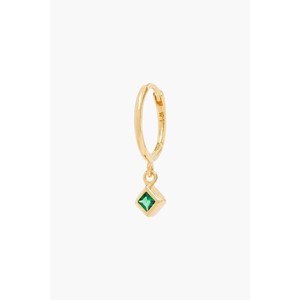 Peacock diamond hoop oorbellen - gold plated from Brand Mission