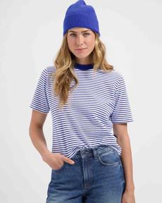 Jill heavy tee - dusk indigo striped via Brand Mission