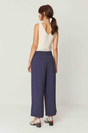 Ilia broek - navy violet from Brand Mission