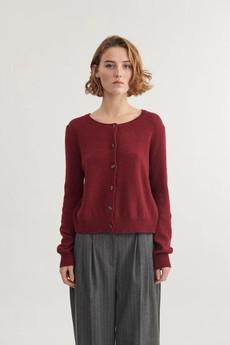Cady cardigan - Bordeaux Truffle via Brand Mission