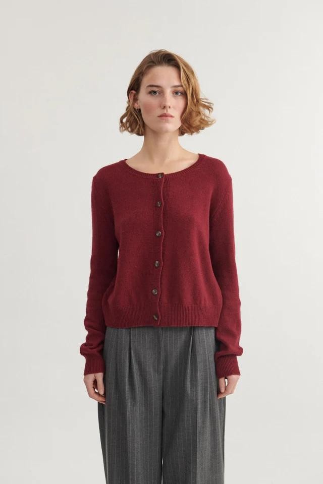 Cady cardigan - Bordeaux Truffle from Brand Mission