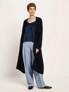 Gebreid lang alpaca vest - navy via Brand Mission