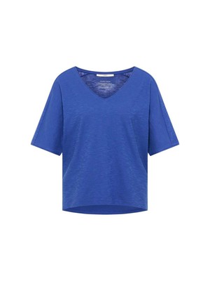 V-hals shirt - electric blue from Brand Mission