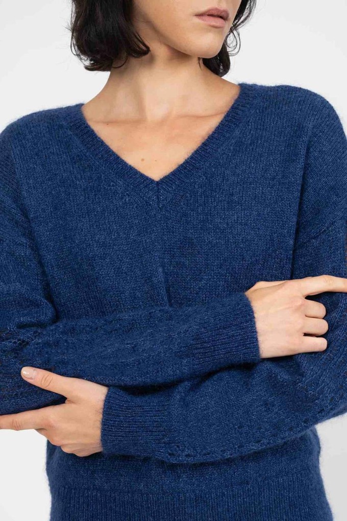 Moore trui - bright blue from Brand Mission