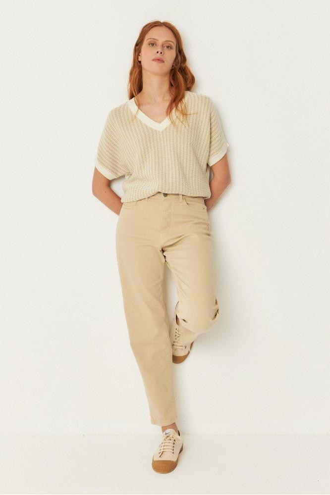 Kloe sweater - beige multicolour from Brand Mission