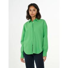Boxy poplin shirt - Vibrant green via Brand Mission