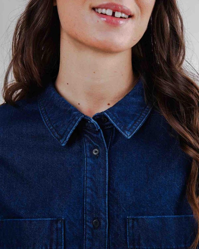 Raw denim boxy shirt from Brand Mission