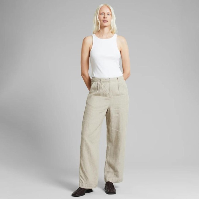 Vickleby linnen pantalon - ecru from Brand Mission