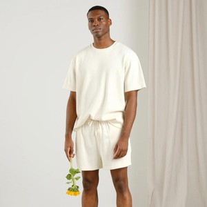 T-shirt Danviken Waffle  - Off white from Brand Mission