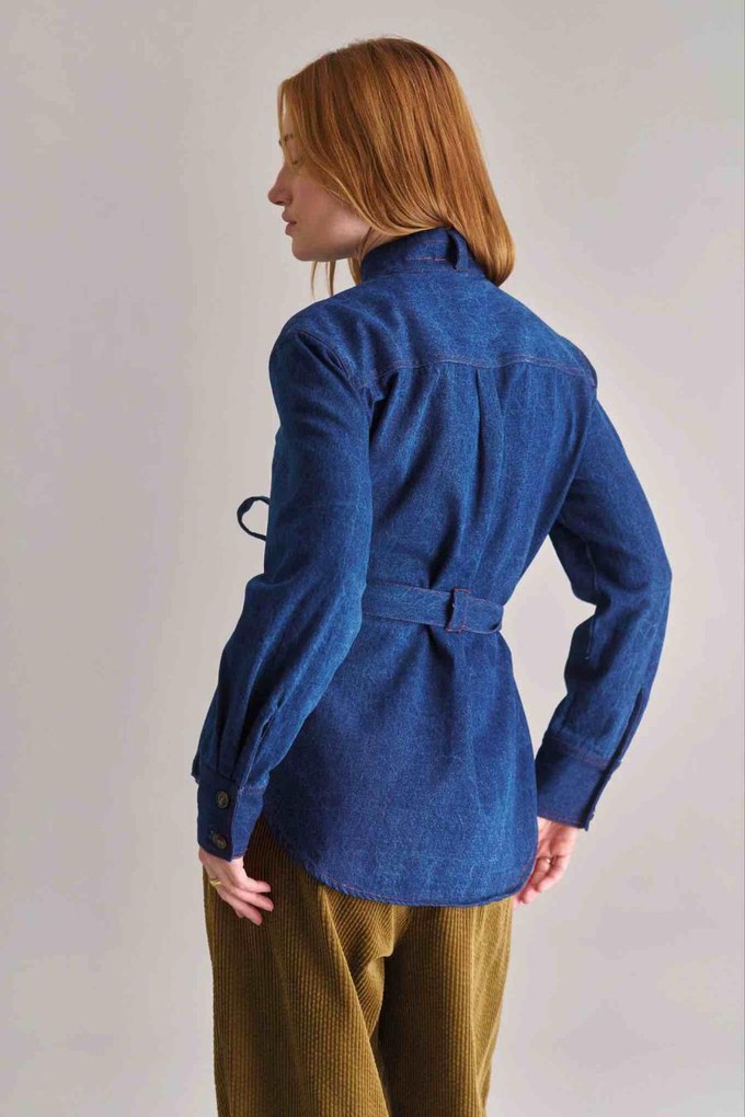 Ford denim blouse - dark denim from Brand Mission