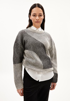 Mayraa vanise trui - black off white from Brand Mission