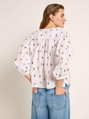 Blouse met embroidery - off white monkey from Brand Mission